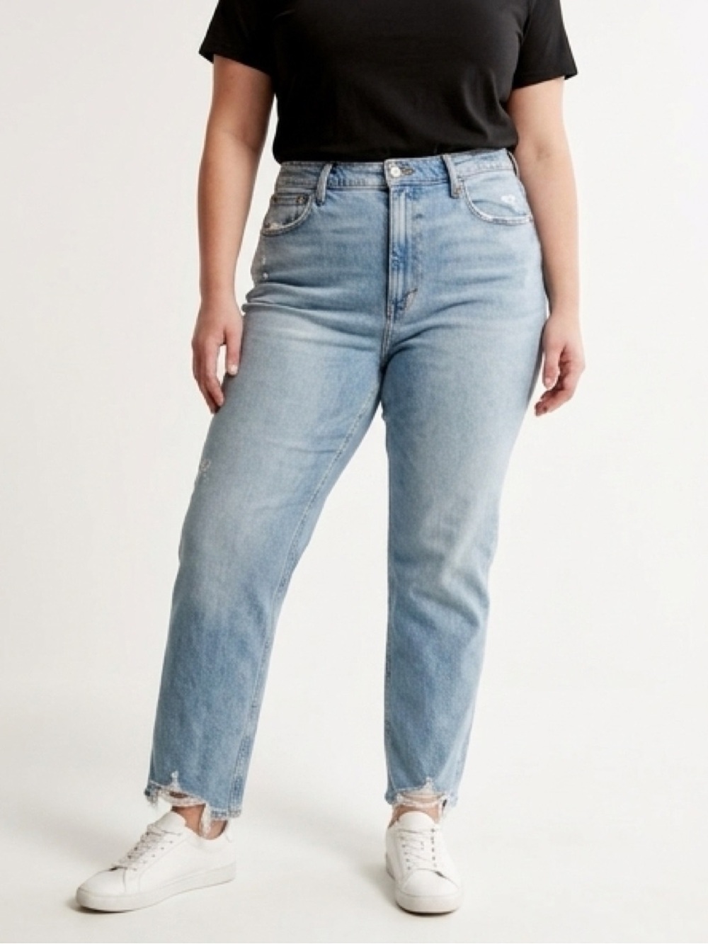 Abercrombie & Fitch Light Blue Ankle Straight Jeans